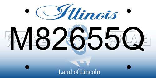 M82655Q Illinois License Plate