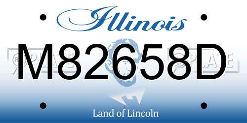 M82658D Illinois License Plate