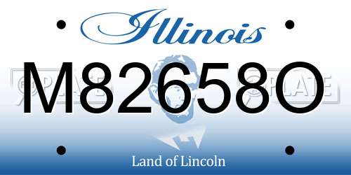 M82658O Illinois License Plate