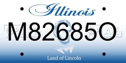 M82685O Illinois License Plate
