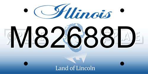 M82688D Illinois License Plate