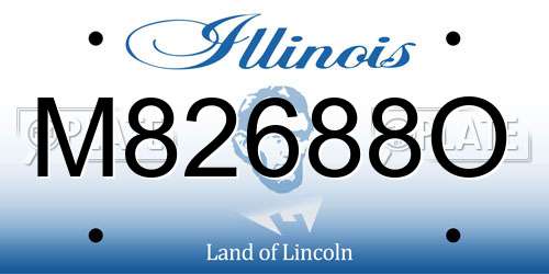 M82688O Illinois License Plate