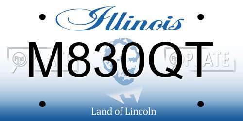 M830QT Illinois License Plate