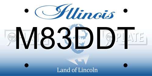 M83DDT Illinois License Plate
