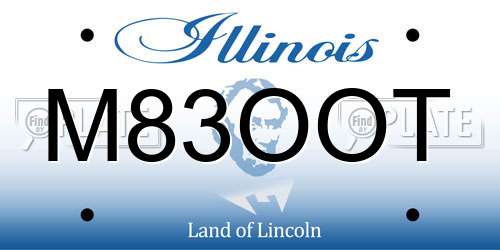 M83OOT Illinois License Plate