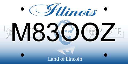 M83OOZ Illinois License Plate