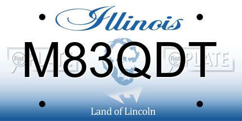 M83QDT Illinois License Plate