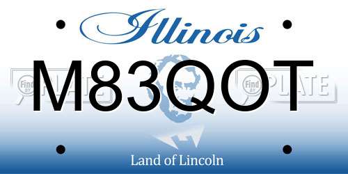 M83QOT Illinois License Plate