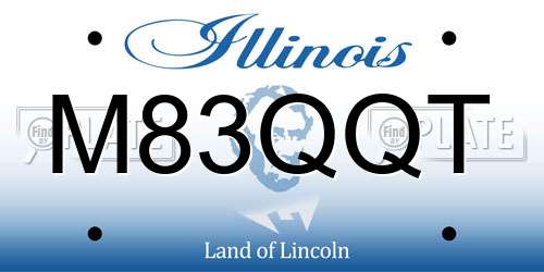 M83QQT Illinois License Plate