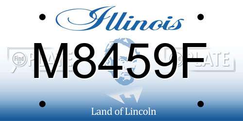M8459F Illinois License Plate