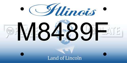 M8489F Illinois License Plate