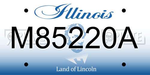 M85220A Illinois License Plate