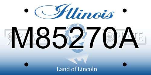 M85270A Illinois License Plate