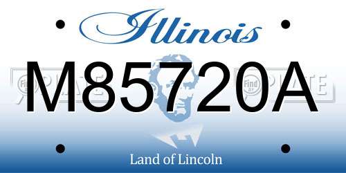 M85720A Illinois License Plate