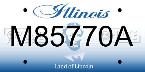 M85770A Illinois License Plate
