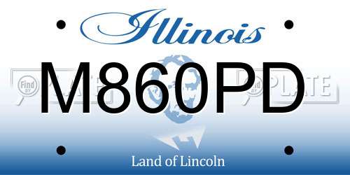 M860PD Illinois License Plate