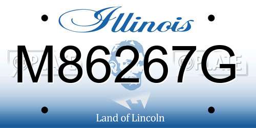 M86267G Illinois License Plate