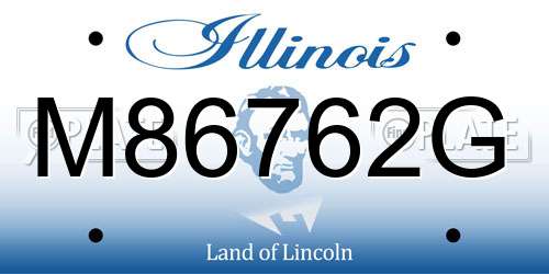 M86762G Illinois License Plate