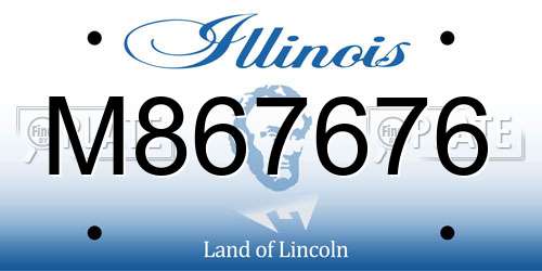 M867676 Illinois License Plate