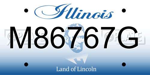 M86767G Illinois License Plate