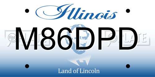 M86DPD Illinois License Plate