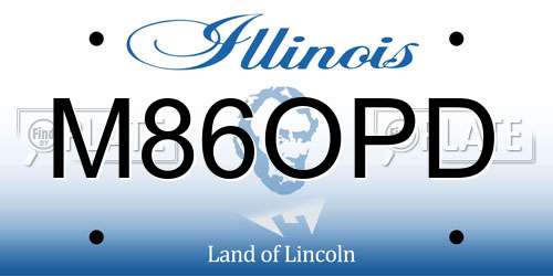 M86OPD Illinois License Plate