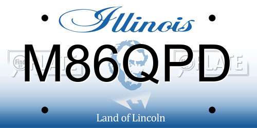 M86QPD Illinois License Plate