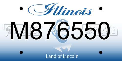 M876550 Illinois License Plate