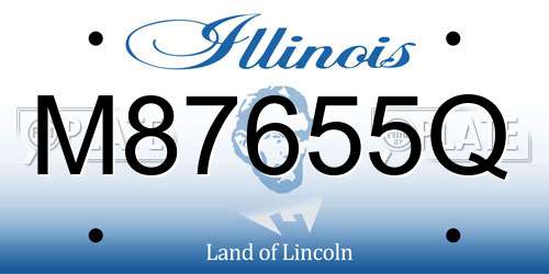 M87655Q Illinois License Plate