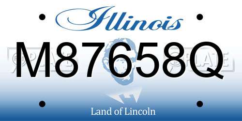 M87658Q Illinois License Plate
