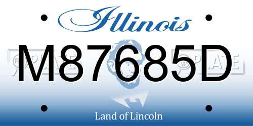M87685D Illinois License Plate