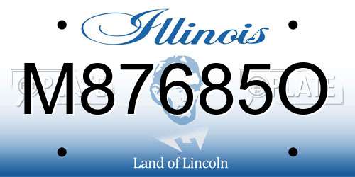 M87685O Illinois License Plate