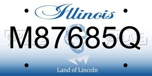 M87685Q Illinois License Plate