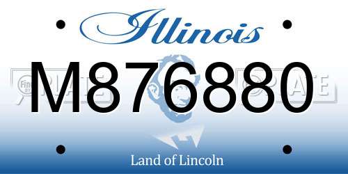 M876880 Illinois License Plate