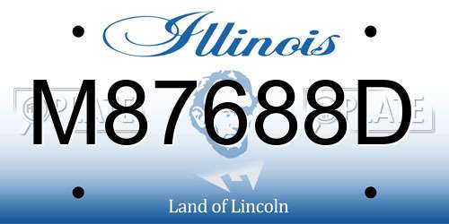 M87688D Illinois License Plate