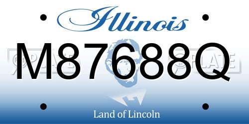 M87688Q Illinois License Plate