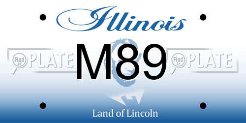 M89 Illinois License Plate