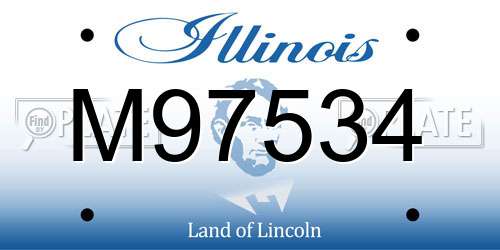 M97534 Illinois License Plate
