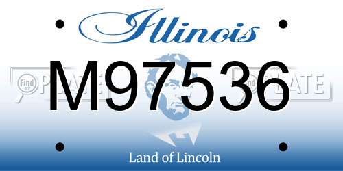 M97536 Illinois License Plate
