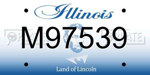 M97539 Illinois License Plate
