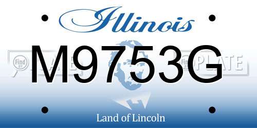 M9753G Illinois License Plate