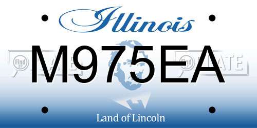 M975EA Illinois License Plate