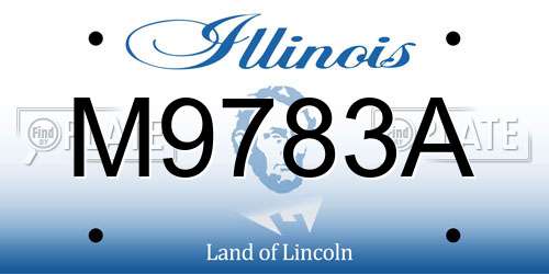 M9783A Illinois License Plate