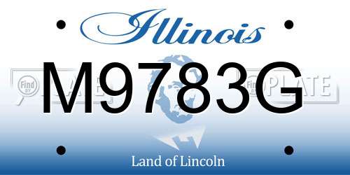 M9783G Illinois License Plate