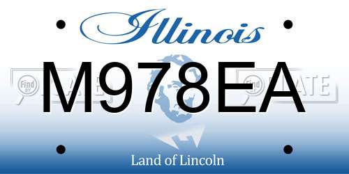 M978EA Illinois License Plate
