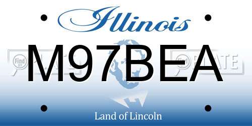 M97BEA Illinois License Plate