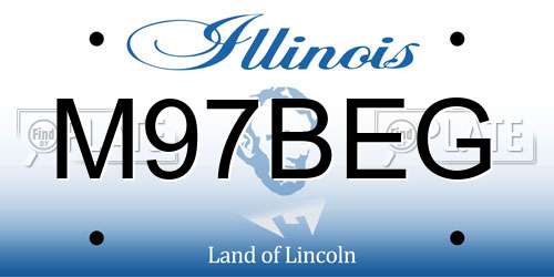 M97BEG Illinois License Plate