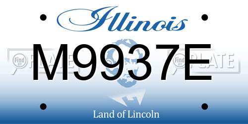 M9937E Illinois License Plate