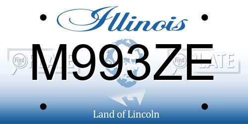 M993ZE Illinois License Plate