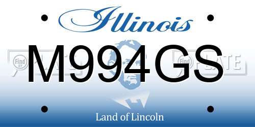 M994GS Illinois License Plate